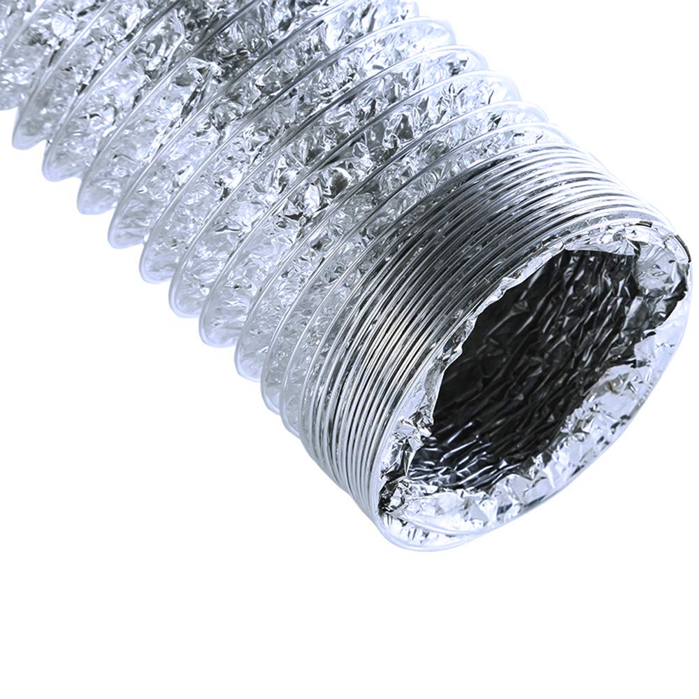 Buy Aluminum Air Ducting for HVAC Ventilation Dryer Vent Hose 4 Inch x 6 Feet Flexible Air Duct