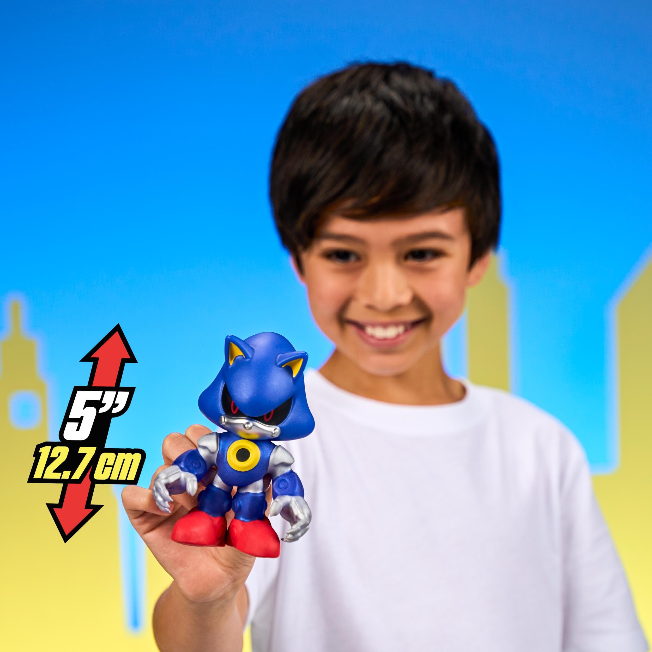 Heroes of Goo JIT Zu Sonic The Hedgehog – Metal Sonic Stretch Hero! Pressez et étirez Le Corps de Sonic jusqu'à 3 Fois sa Taille