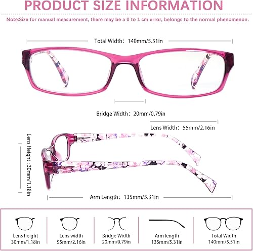 Miniatura 2 de VIDEBLA Paquete de 5 lentes de lectura para computadora para hombres y mujeres, antifatiga ocular, lentes de bloqueo de luz azul para leer (5