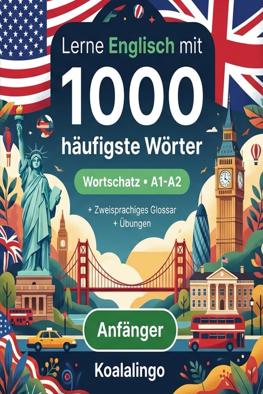1000 Häufigste Wörter in Englisch für Anfänger: Ihr Wegweiser für Englisch A1-A2 mit Übungen und Glossar