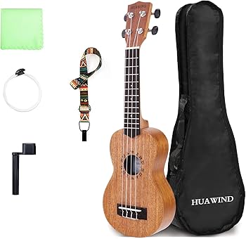 Amazon.co.jp: ソプラノウクレレ Hua Wind 初心者セット マホガニー 21