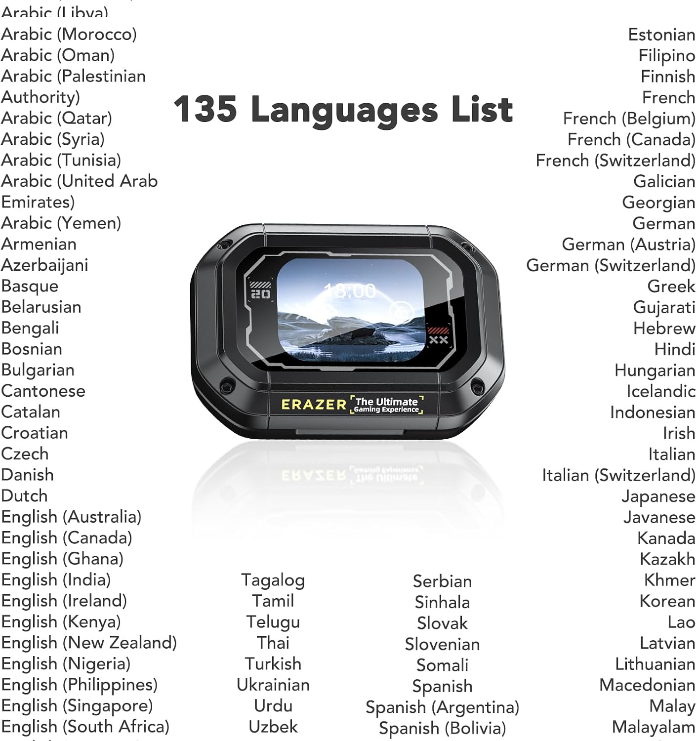 ERAZER XP6 AI Translation Earbuds Real-Time165 Language