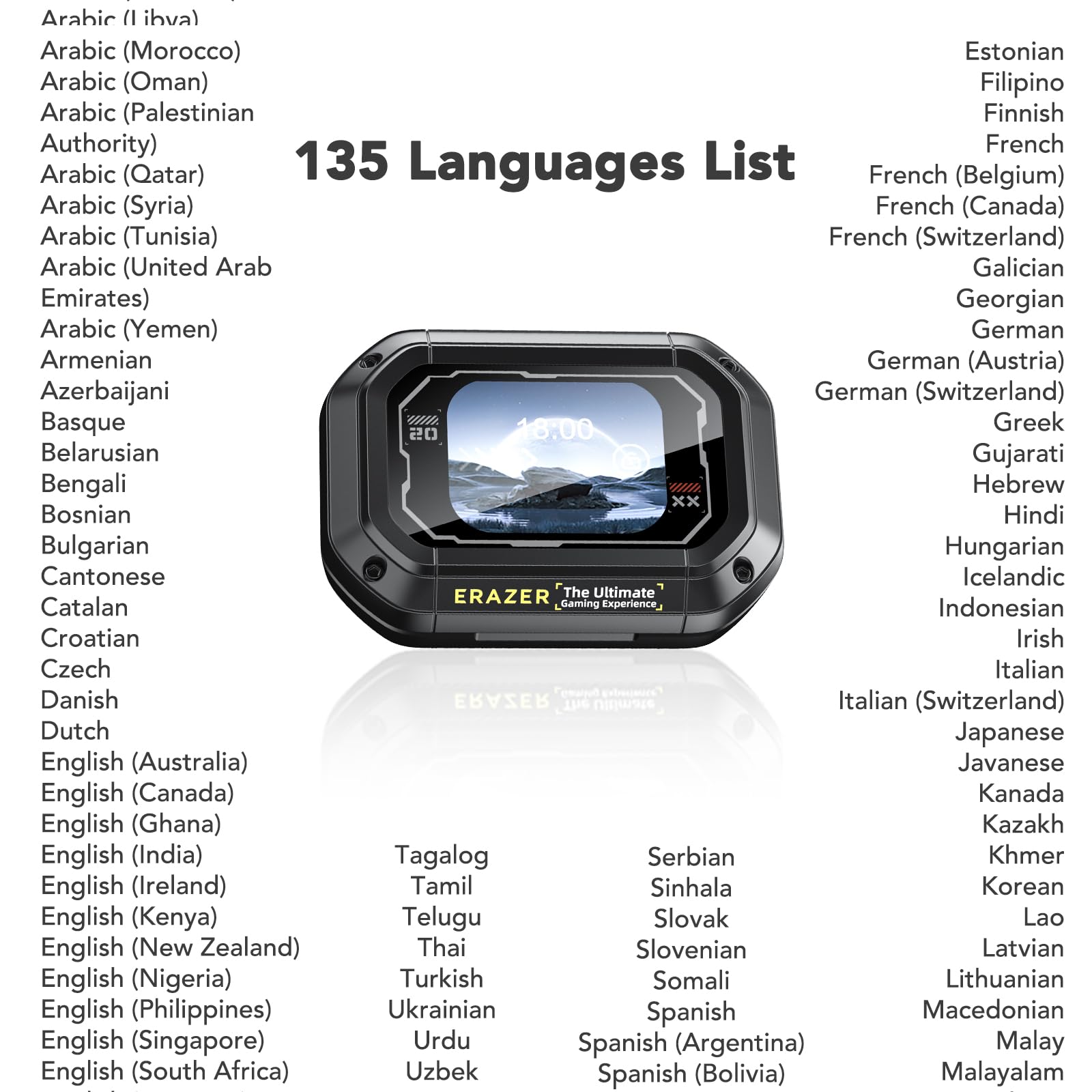 XP6 Auricolari Traduzione AI In Tempo Reale – 135 Lingue, Bluetooth 5.4, 40H Battery, Touchscreen
