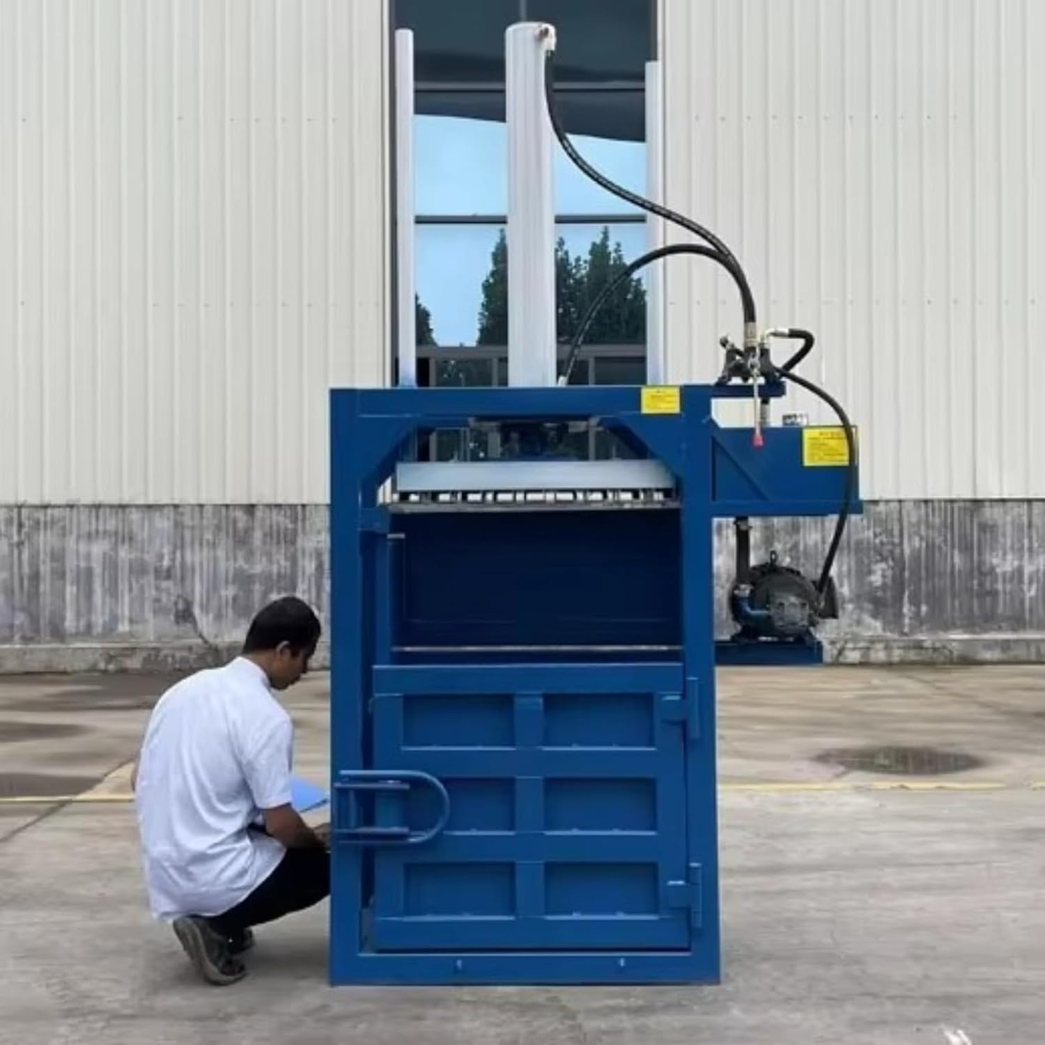 Versatile Horizontal Baler Machine Professional Hydraulic Scrap Metal Baler Auto-Strapping Function & Industrial-Grade Construction for Scrap Yards & Metal Workshops
