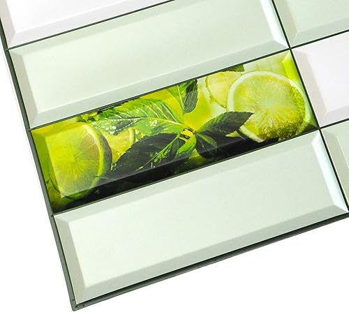 Miniatura 4 de Dundee Deco Shades of Green Faux Mint Leaves - Panel de pared 3D de PVC de lima, 3.2 x 1.6 pies (37.8 in x 18.9 in), diseño interior de paneles de