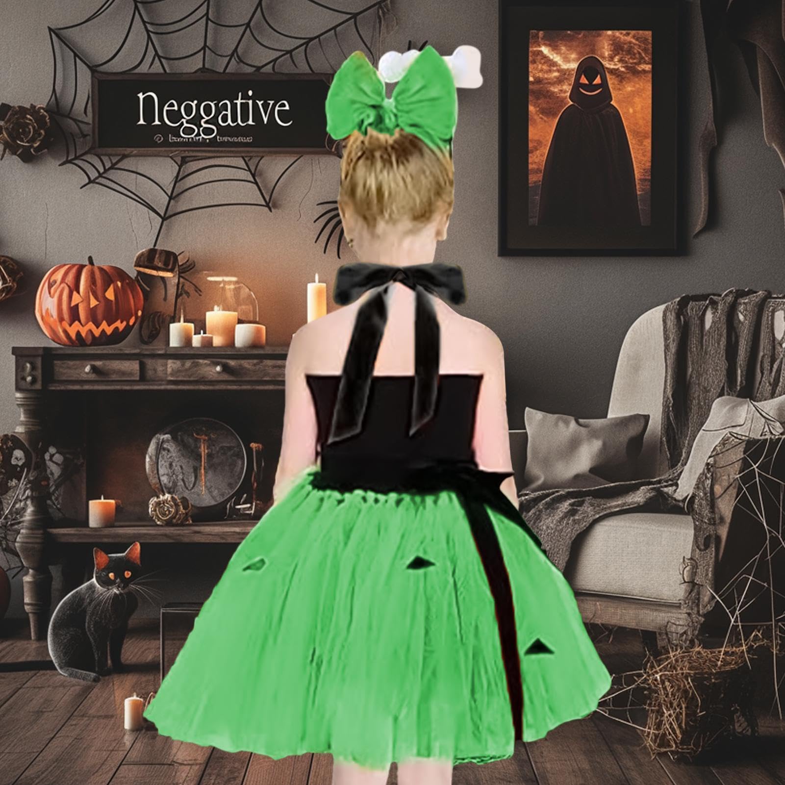 Vestito da Principessa con Fascia per Capelli e Vestito Tutù Halloween