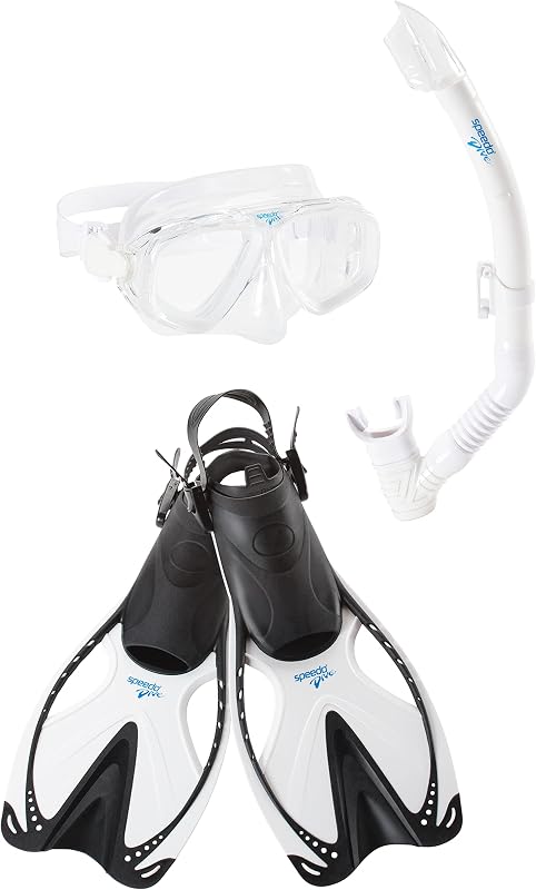 Speedo Máscara de buceo unisex para adultos, antivaho y cubierta para la nariz, serie Adventure