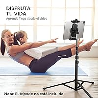 Vista 6 de KDD Adaptador de trípode para iPad y teléfono con cabeza esférica, soporte para iPad para trípode, soporte giratorio de 360 grados para tableta