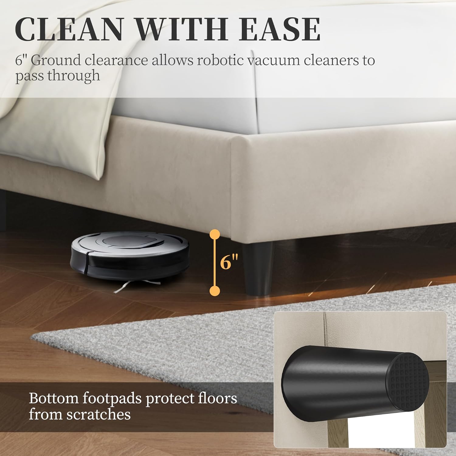 Yaheetech Twin Bed Frame Upholstered Platform Bed with Wing Side/Wooden Slat Support/Tufted Headboard with Wing Side/Mattress Foundation/No Box Spring Needed,Beige Twin Bed