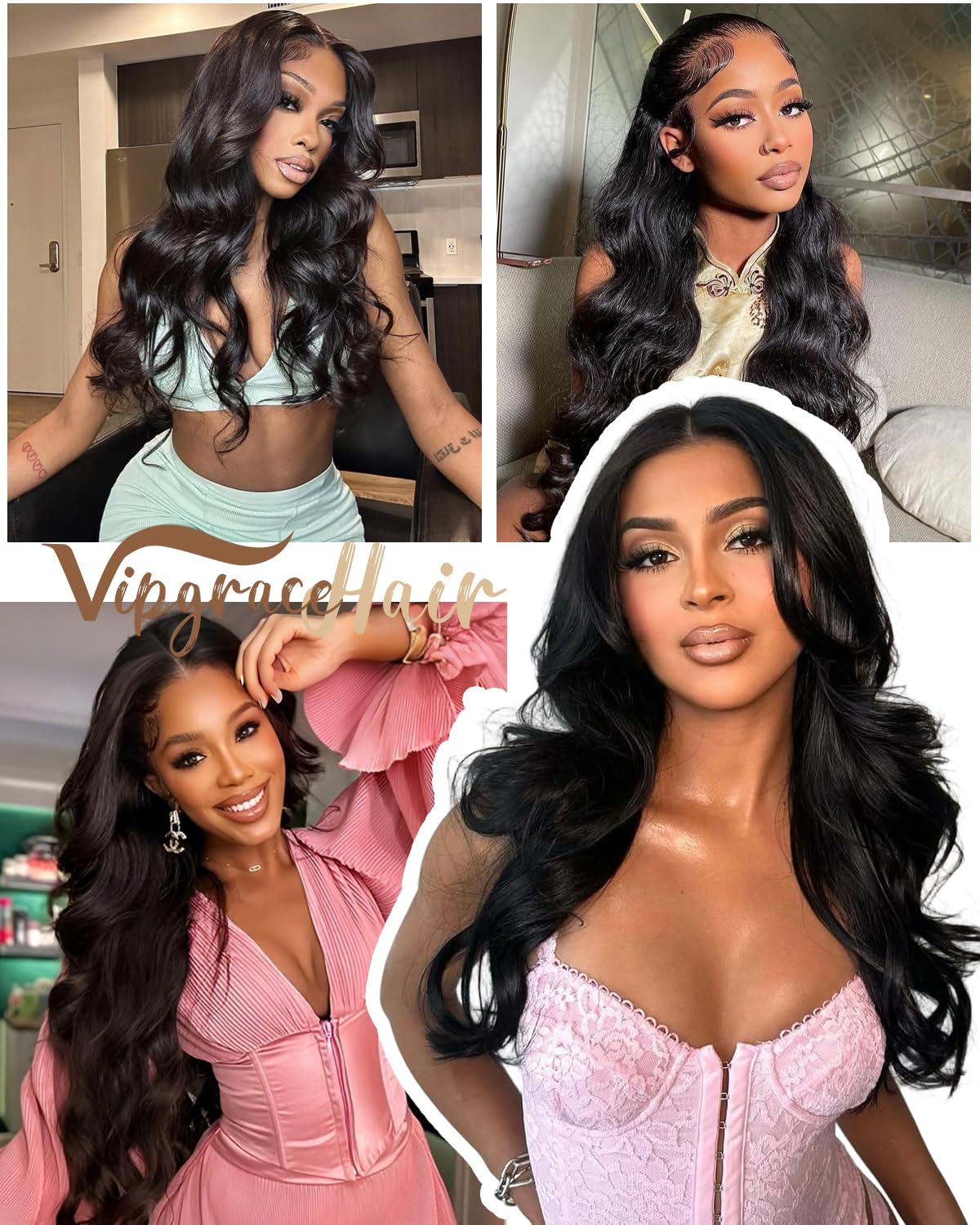Skinlike 5x5 HD Lace Closure Wigs 28 Inch 250% Density Body Wave 15A Human Hair Glueless 0.10mm Ultra-Thin Swiss Lace Pre-Plucked Bleached Knots