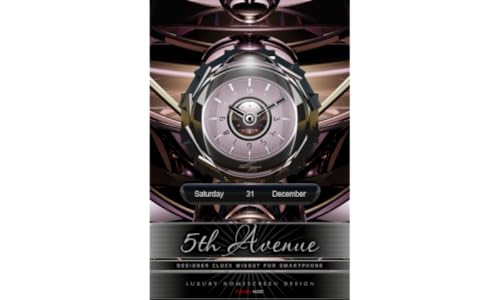 5th Avenue Beautiful Clock Widget Theme for Android