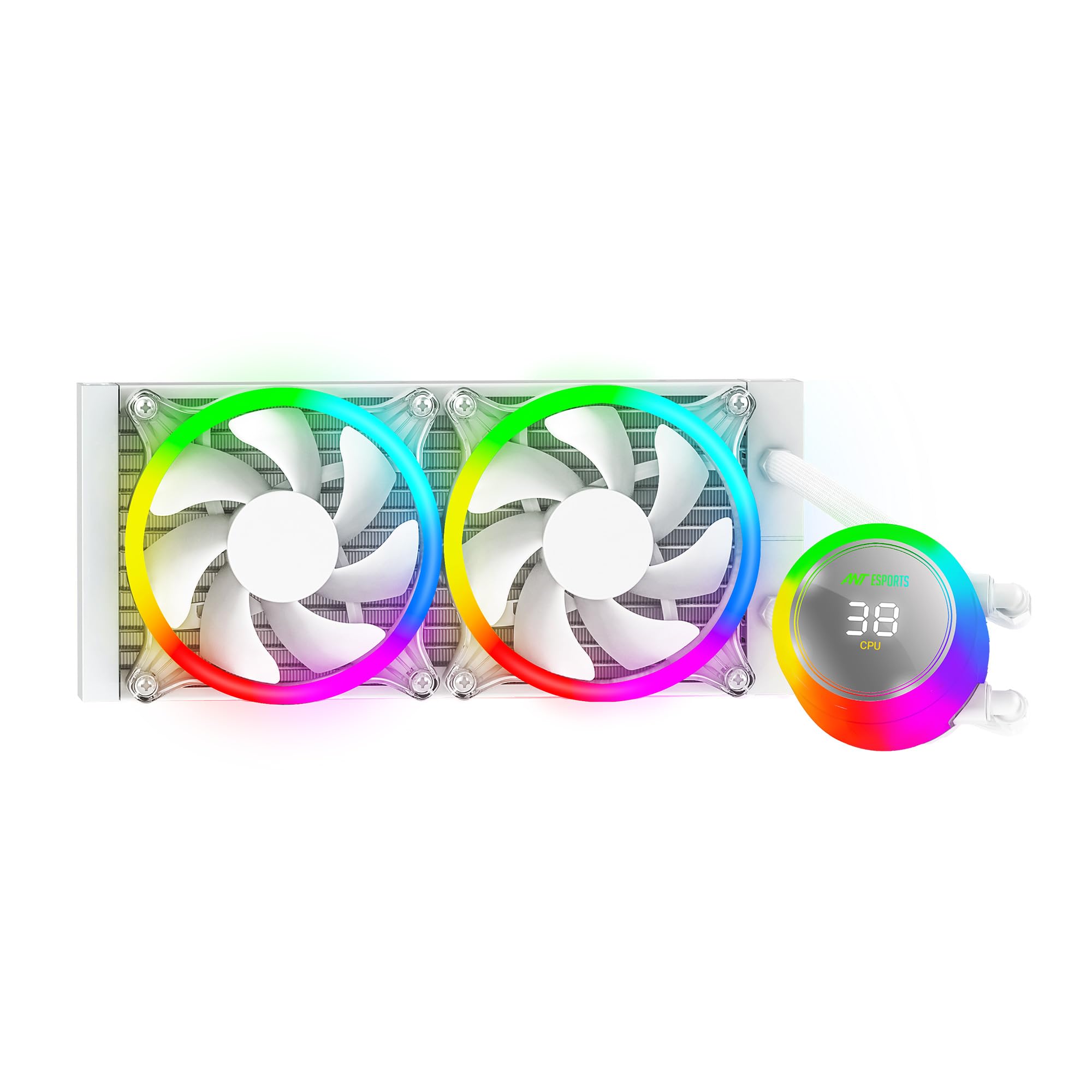 Ant Esports ICE Chroma 240 ARGB 240mm ARGB Liquid Cooler/AIO with CPU 