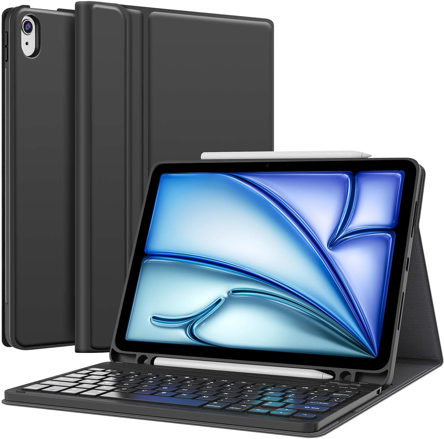 ProElite Detachable Wireless Bluetooth Keyboard case Cover for Apple iPad Air 11 inch 2024 M2, Pro 11 4th/3rd Gen 2022/2021 & iPad Air 5th/4th Gen 10.9 inch with Pencil Holder, Black (B093Y45BJL) Amazon Price History, Amazon Price Tracker