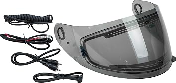 GMAX FF-49/88/GM-49Y/54/78 Shield Electric Lens with Cord Street Motorcycle Helmet Accessories - Smoke/One Size