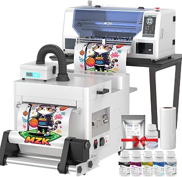 MZK A3 Plus I1600 Dual Head DTF Printer,Automatic Time Cleaning Maintain+Ink Anti-Clog Design,3X Speed Compared to L1800,7" LED Multi-Function Display+Film Cutter,Gift Ink 2 Years