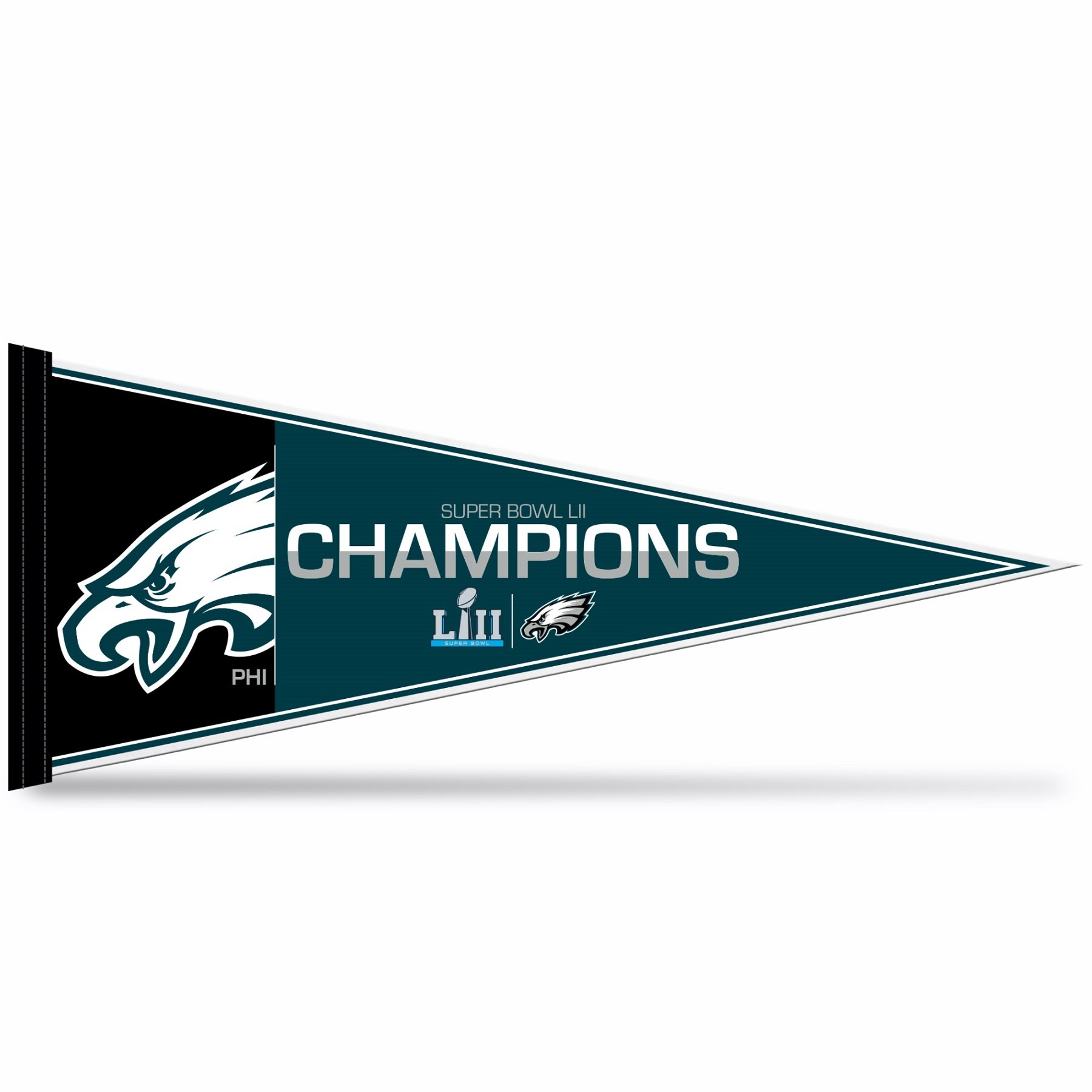 NFL Philadelphia Eagles Super Bowl LII Champions Black & Green Pennant