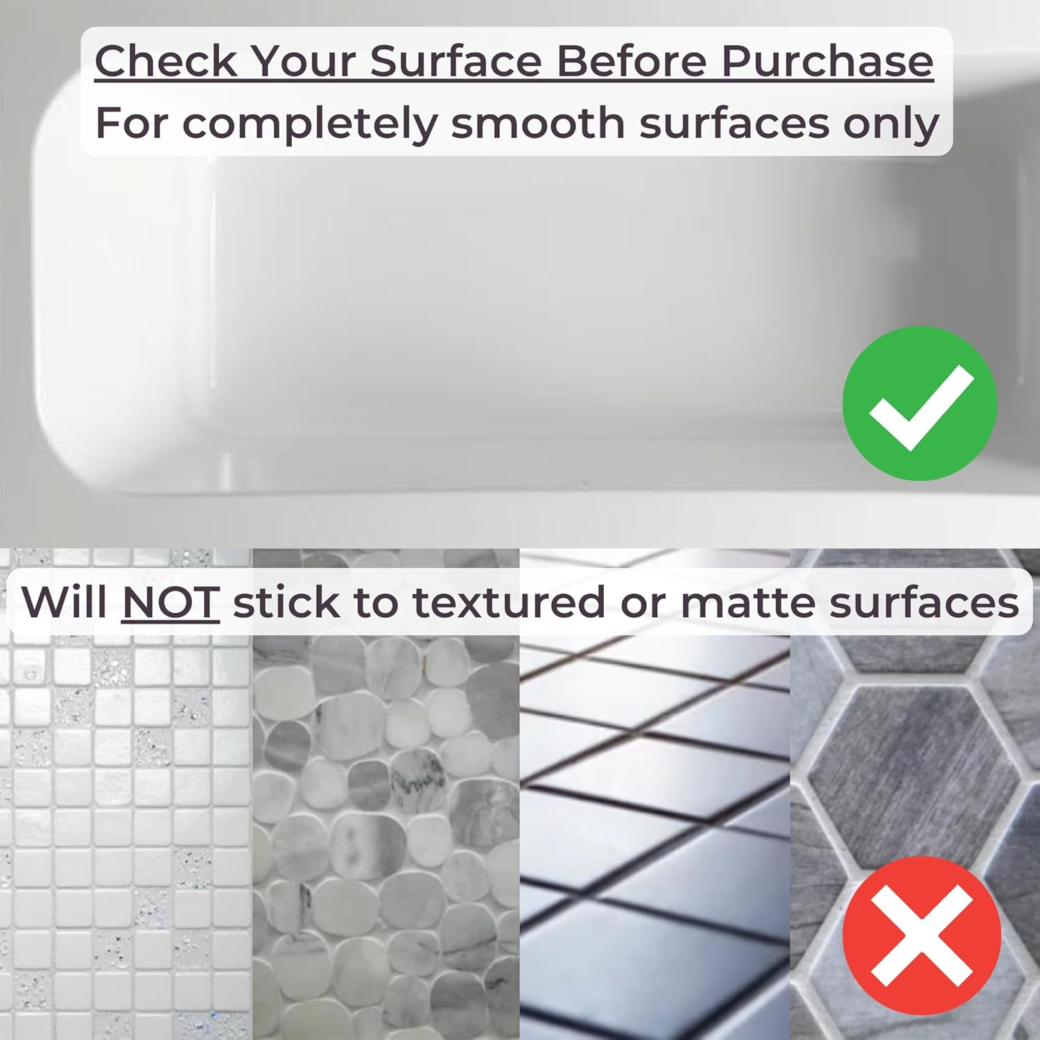 Non Slip Shower Mat for Bathtub, Beige TPE Bath Mat with Strong Suction Cups, Quick-Dry Drain Holes, Soft Textured Surface, Spa-Inspired, 30x17 Inch