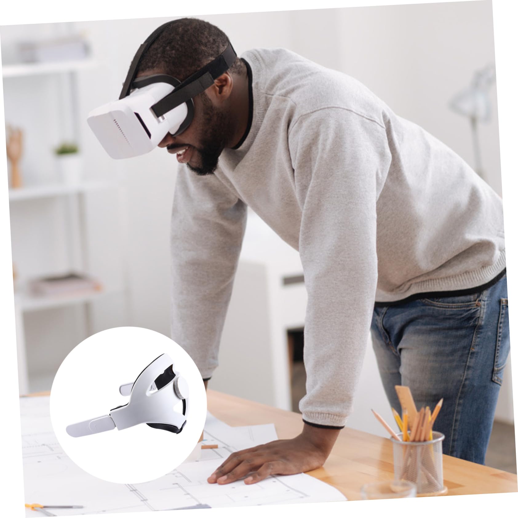 Fascia Per Testa Per Visore Vr Cuscinetto Per Testa Fascia Protettiva Antiscivolo Compatibile Con Visore Di Seconda Generazione