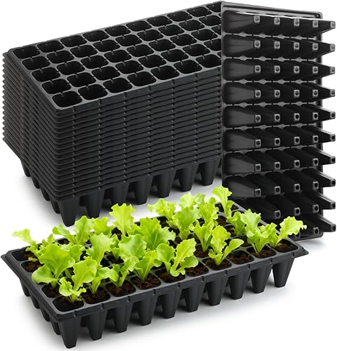 Vista 10 de Bandeja de enchufe de 200 celdas, paquete de 10 unidades gruesas y duraderas para principiantes, semillas de frutas y verduras, plántulas, enchufe