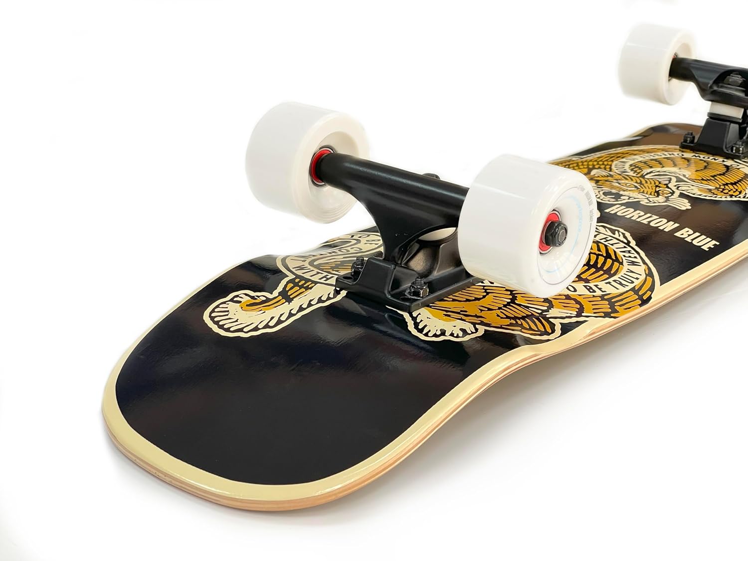 HORIZON BLUE Dinghy Classic Cruiser Skateboard Complete - 28.5" Lightweight Commuter/Soft 63mm Wheels & Maple Deck