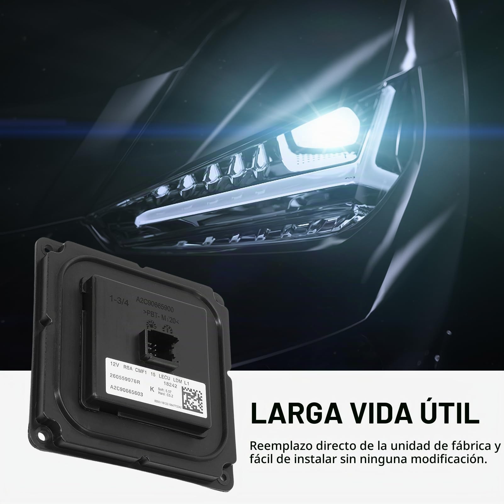 Xenón HID Unidad de Control de Balasto de Faro 260559976R para Megane 4 Fase 1 1.5 Blue DCI A2C90665603