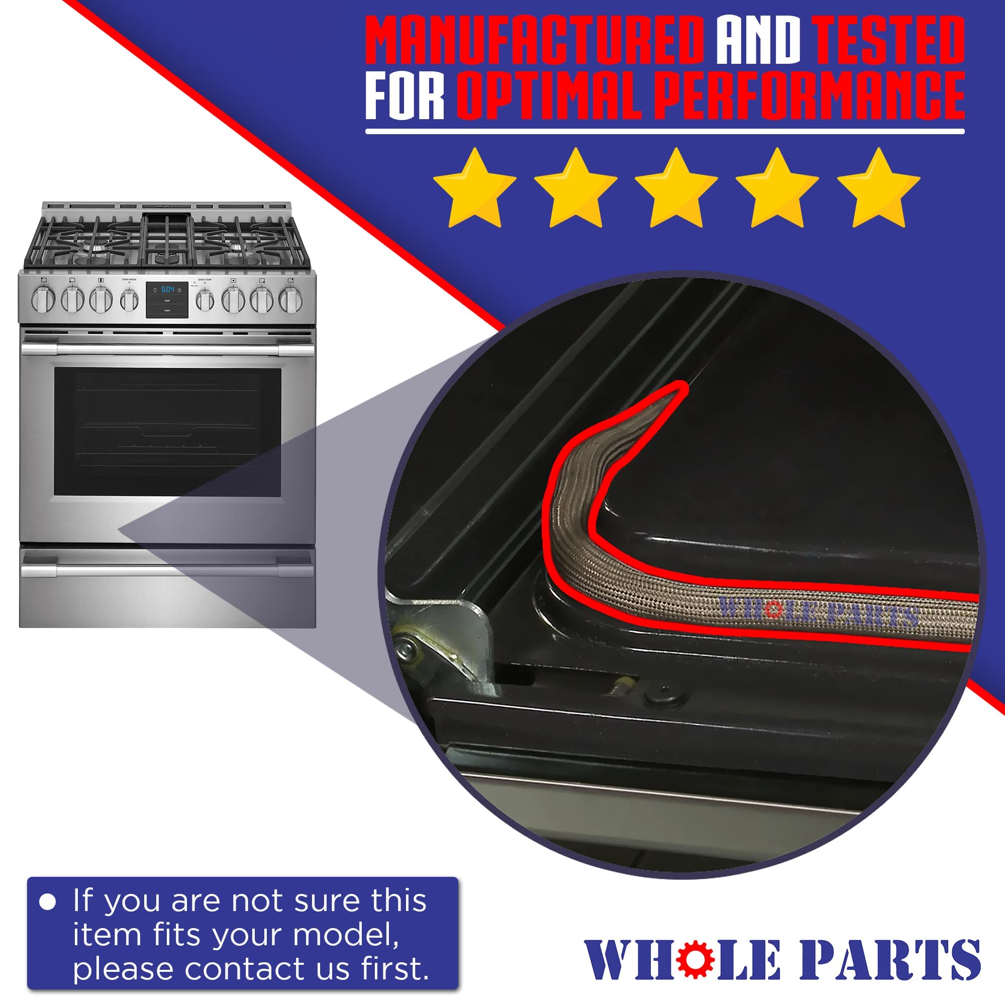 Deurrubber (deurpakking, afdichtingsrubber) ovendeur voor Boretti oven