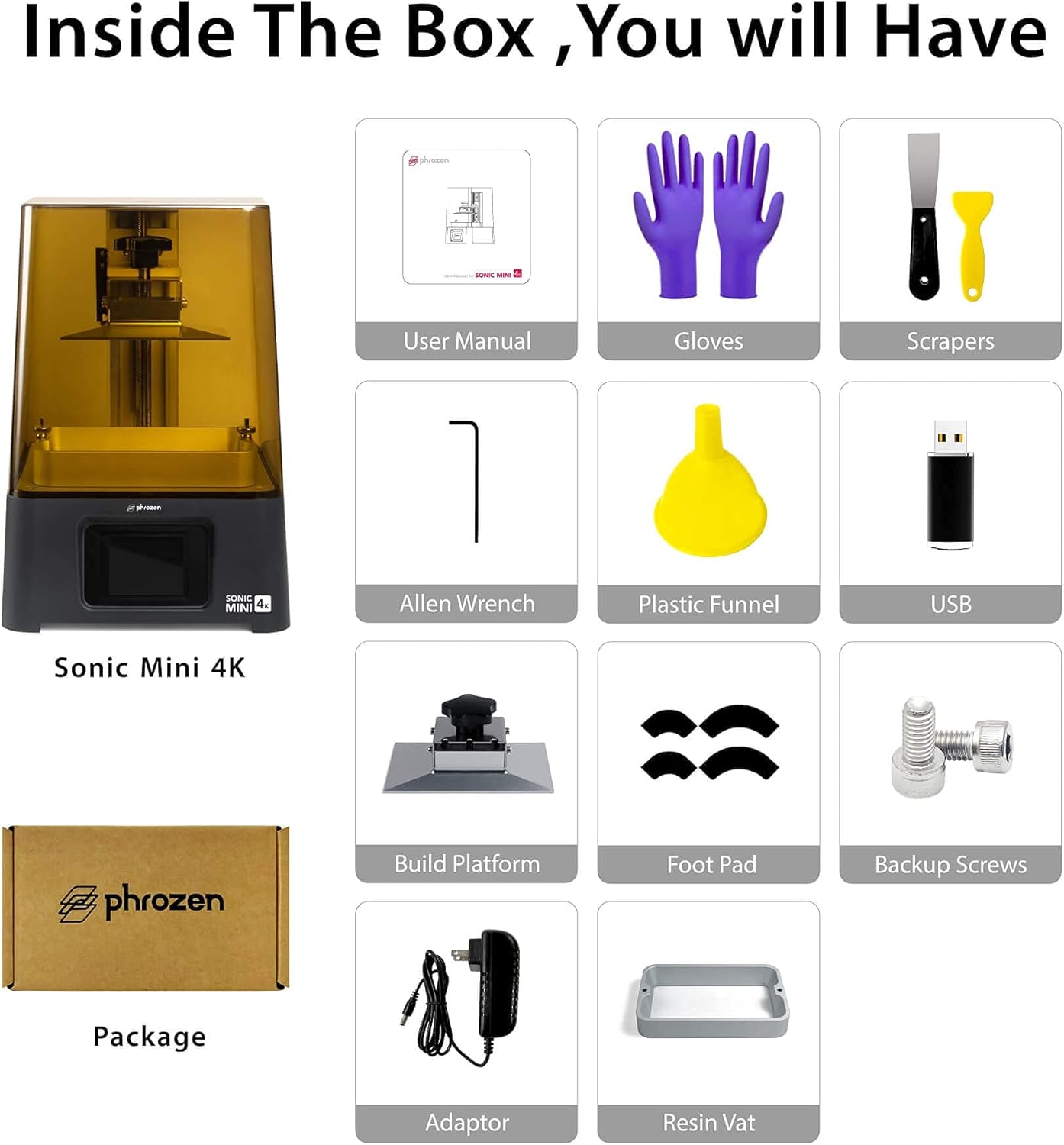 review Phrozen Sonic Mini 4K Printer Bundle with Phrozen Aqua Green Resin (1KG) & Phrozen FEP Film (1PC)