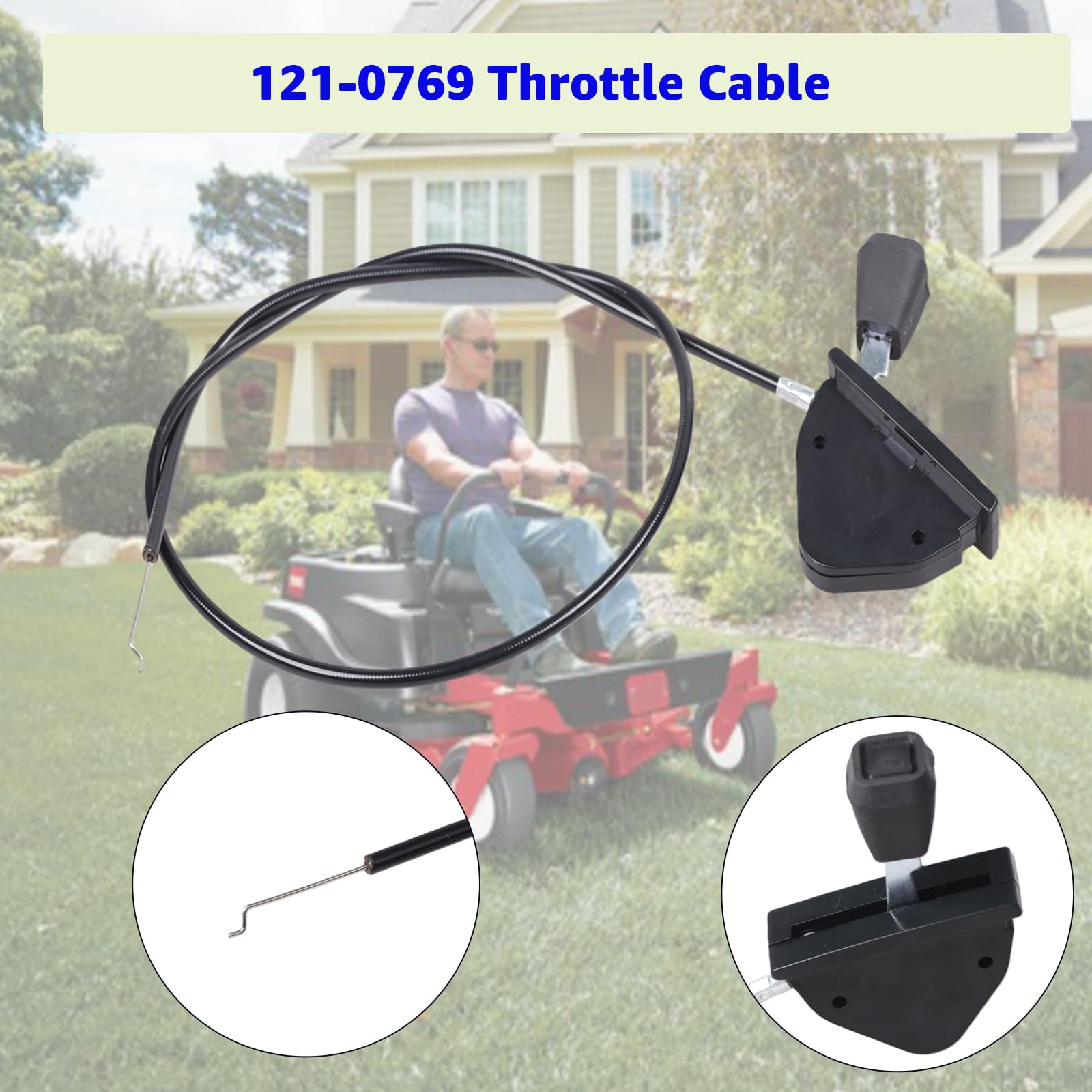 121-0769 Cable del acelerador para Toro TimeCutter MX 4250 MX 4260 MX 5000 MX 5060 SS 4235 SS 4260 y para cortacésped Exmark Quest Drive Series