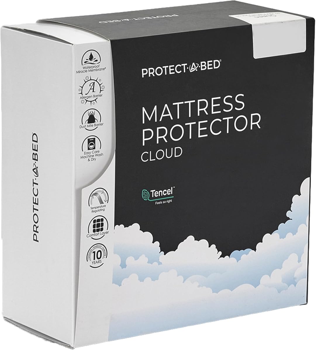 Cloud Extra-Soft Tencel Waterproof Mattress Protector, Queen