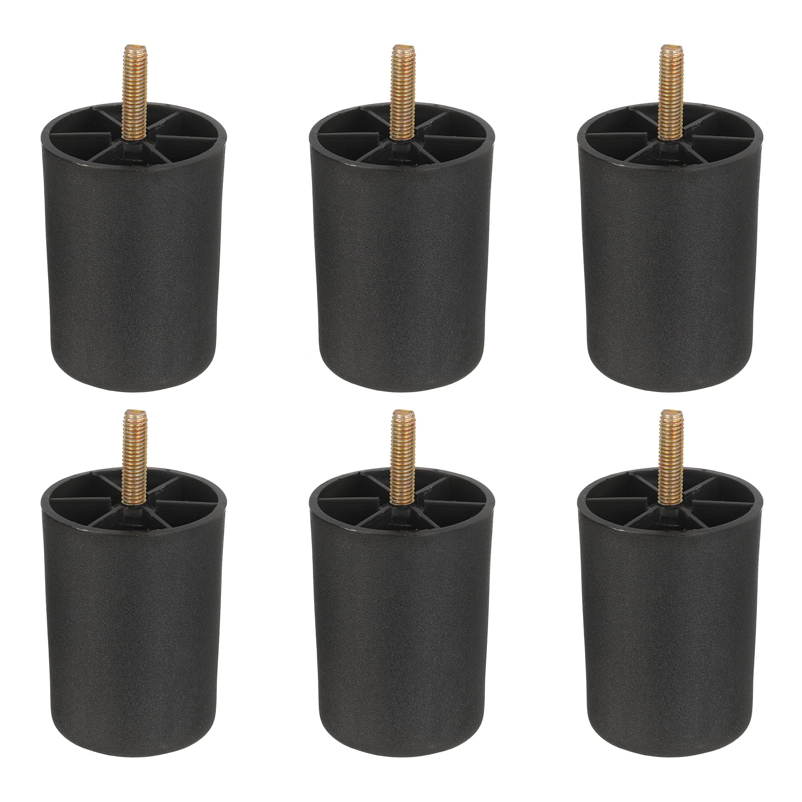 uxcell 6 Pcs M10 x 3.1 x 2.3 Inch Furniture Legs, Plastic Sofa Couch Legs Tapered Replacement Legs Tapered Feet for Chair Sofa Dresser Cabinets Bed,
