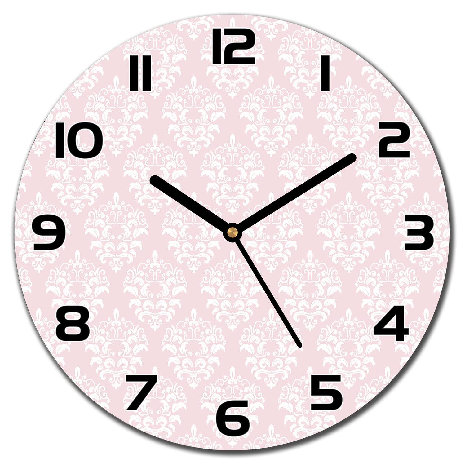 Horloge murale verre cuisine et salon moderne pastel