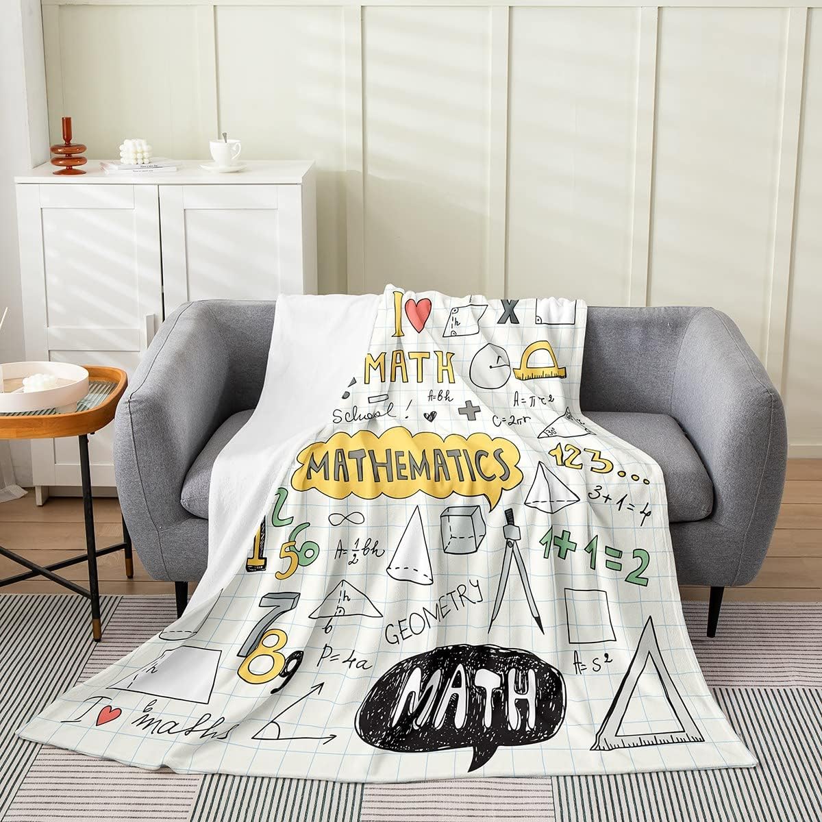Erosebridal Math Equation Blanket Throw 50x60 All Season