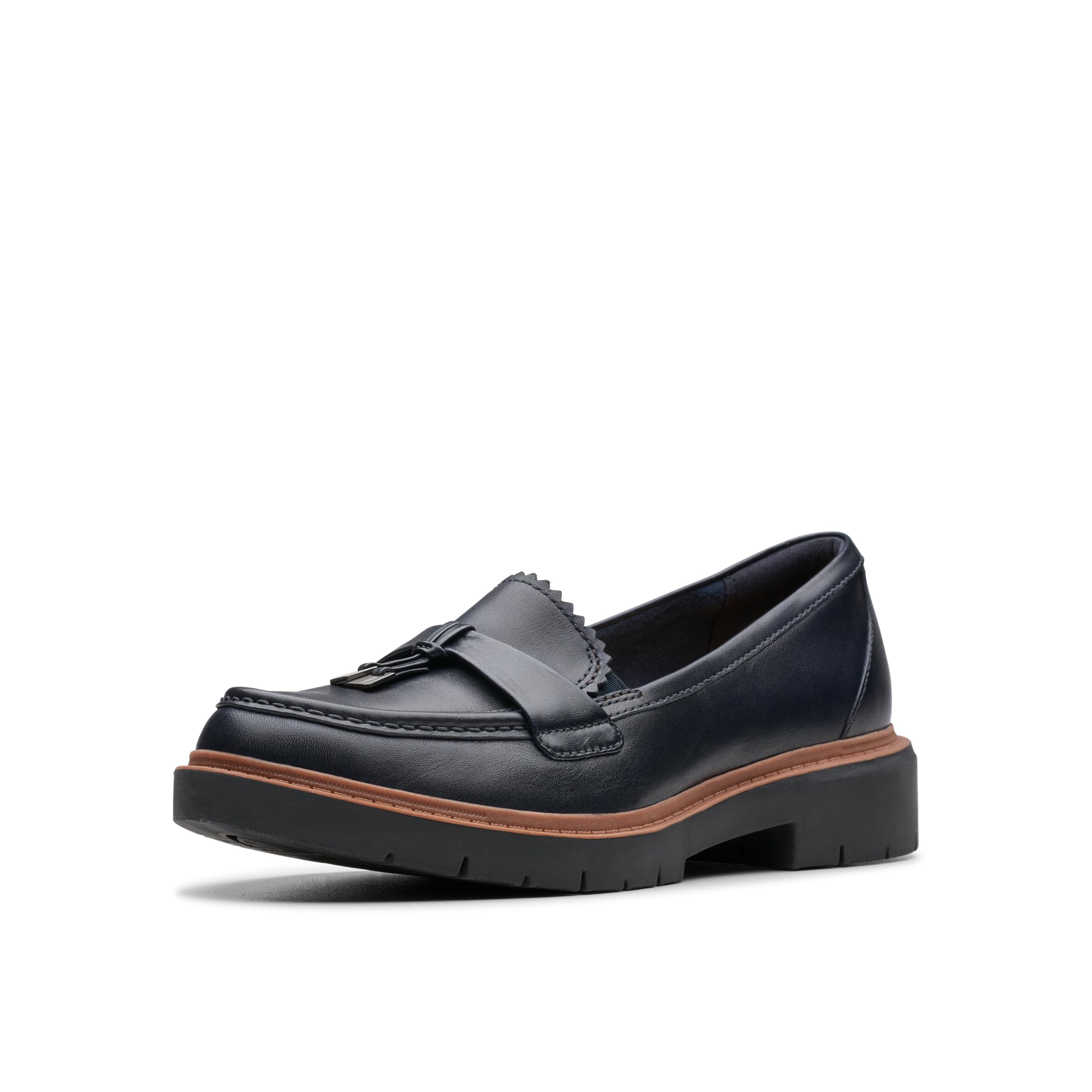 Clarks Westlynn Bella Mocassini da Donna, Pelle, Blu Navy, 37.5 EU