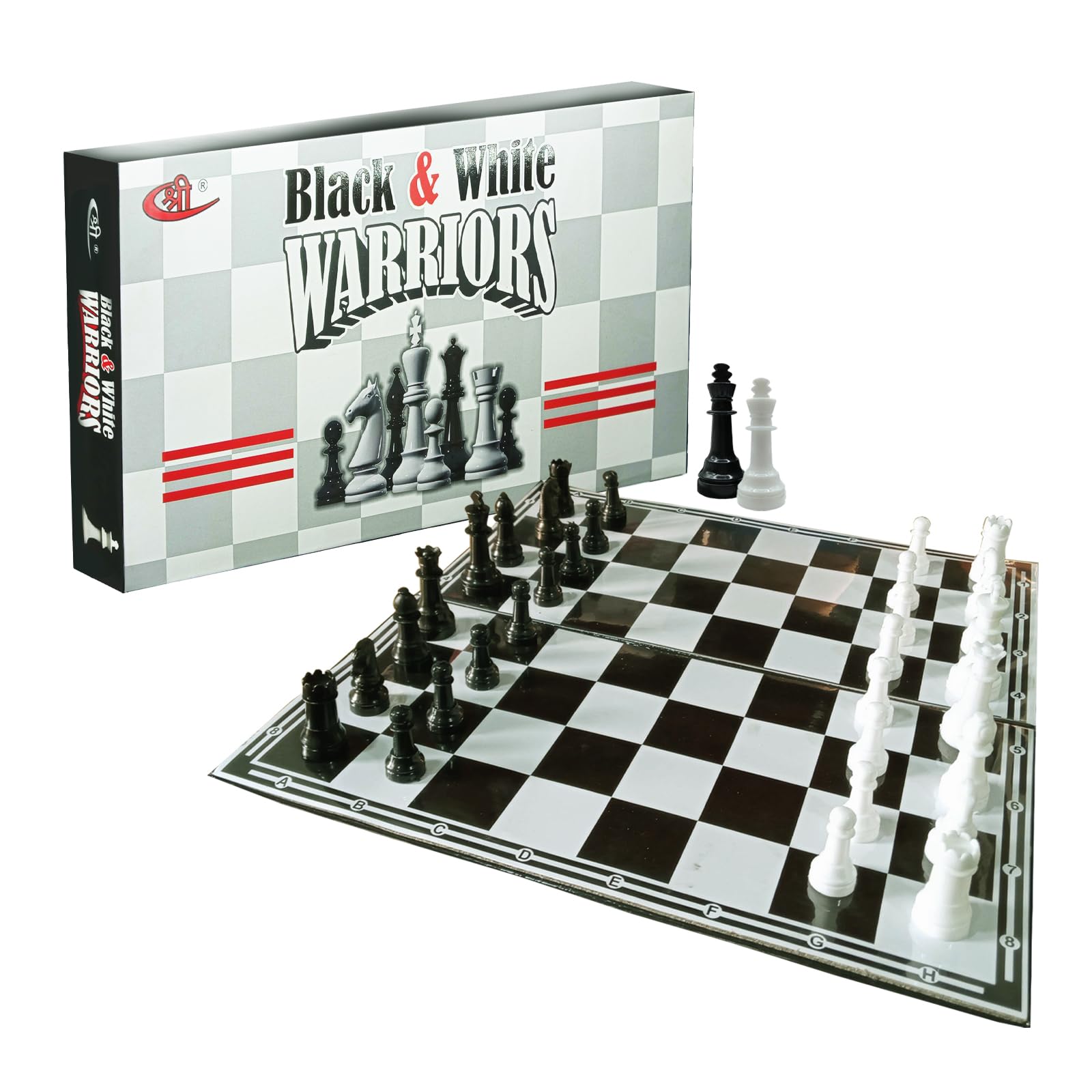 Kids Mandi Foldable Chess Board Set, 14.5 x 14.5 Inches Black and White Board Game, Chess Pieces, Suitable for 5 Years and up - Multicolor (B08YRYP58R) Amazon Price History, Amazon Price Tracker