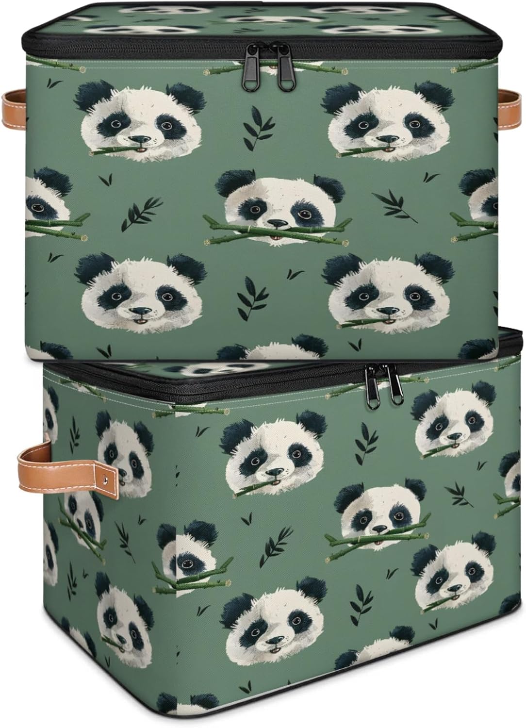 2-Pack Storage bins with lids - 26 quart organizer bins - Collapsible fabric storage bins with sturdy handles and double zipper tops - Versatile for home, toys, dorm rooms