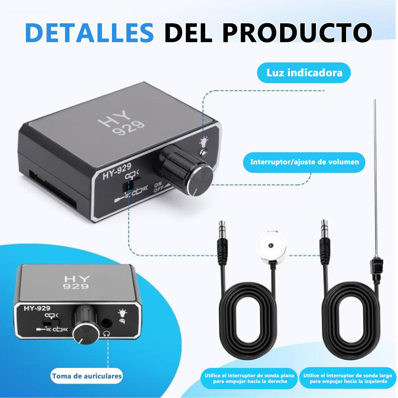 Detector De Fugas De Agua, Detector De Fugas De TuberíA De Agua, 2000x Dispositivo De Escucha De Fugas De Tuberí As De Agua Amplificador De Sonido para DeteccióN De Fugas En TuberíAs De Agua