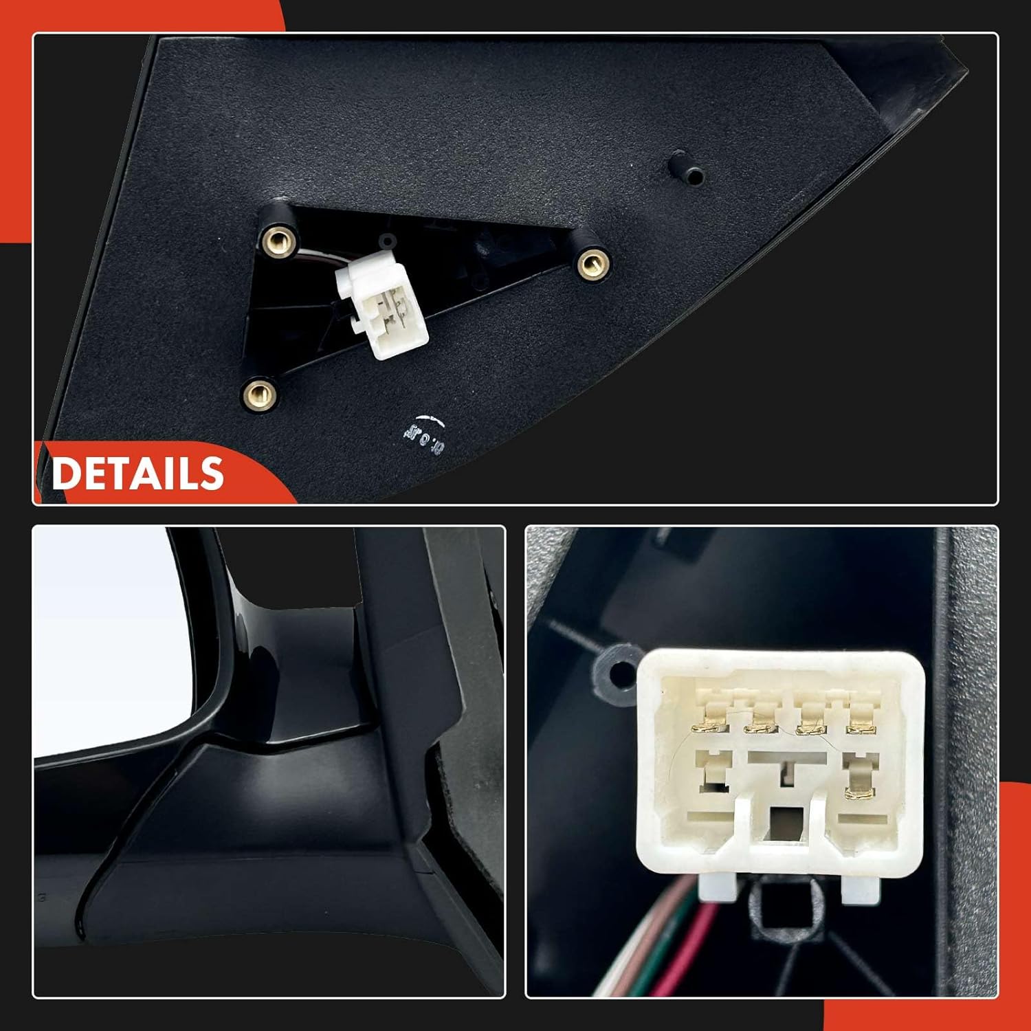 A-Premium Driver Side Power Door Mirror - Compatible with Chevrolet Aveo5 2009-2011 & Pontiac G3 2009-2010 - Heated Manual Folding Black Outside Rear View Mirror - Replace# 96600400