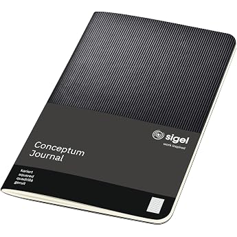 sigel co864 journal approx. a6 squared softcover black conceptum