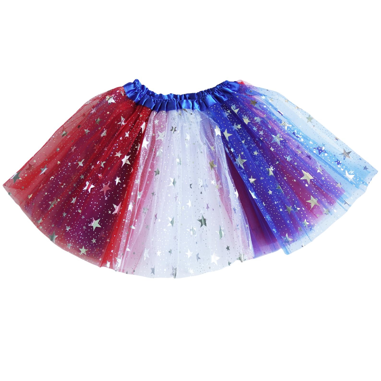 DMLBC USA Women Star Tutu 4th of July Red White and Blue Tutu for Adult Independence Day Costume