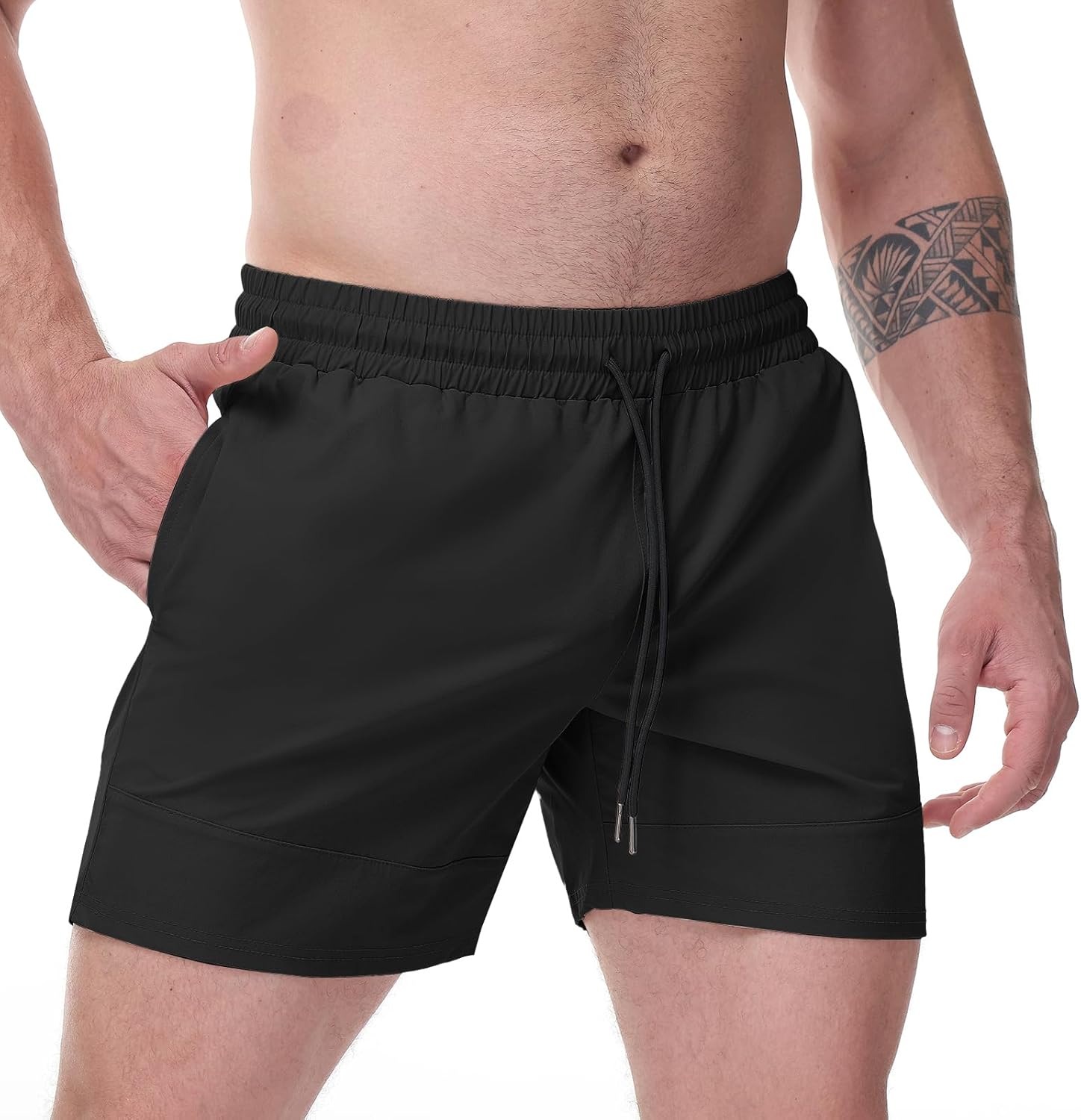 MAIKANONG Men's Workout Athletic Shorts Lightweight Dry Fit 5Inch
