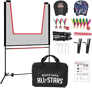 Paddle Game Set with Net – Portable for Indoor/Outdoor – 2 Wearable Gloves + 8 Birdies – Joint-Friendly Family Fun – Like Badminton, Pickleball & Tennis with a Twist