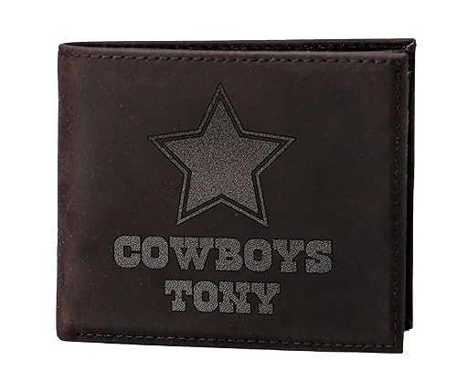 Miniatura 4 de Custom Cowboys Wallet for Men, Laser Engraved Bifold Man Wallet, Personalized Football Gift, Cowboy Leather Wallet with Name, Men Gifts for