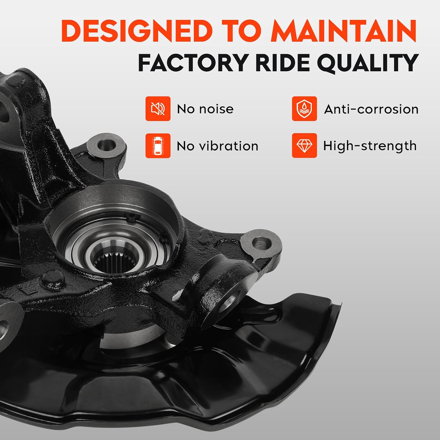 Front Steering Knuckle & Wheel Bearing Hub Assembly for Toyota Corolla 2014-2018 L4 1.8L, Matrix 2009-2013 L4 1.8L, Left Driver and Right Passenger Side
