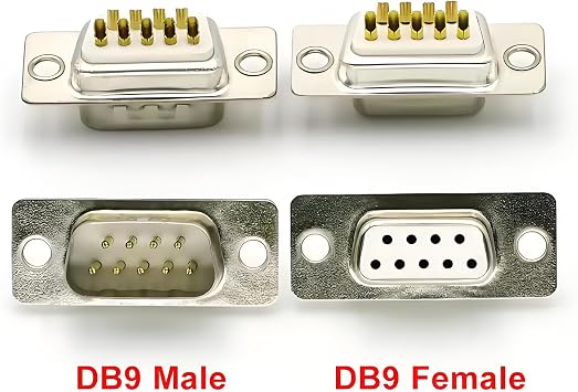10pcs DB9 Male RS232 D-sub Serial Solder Connectors Gold Plated Joint 9 Pin Couplers