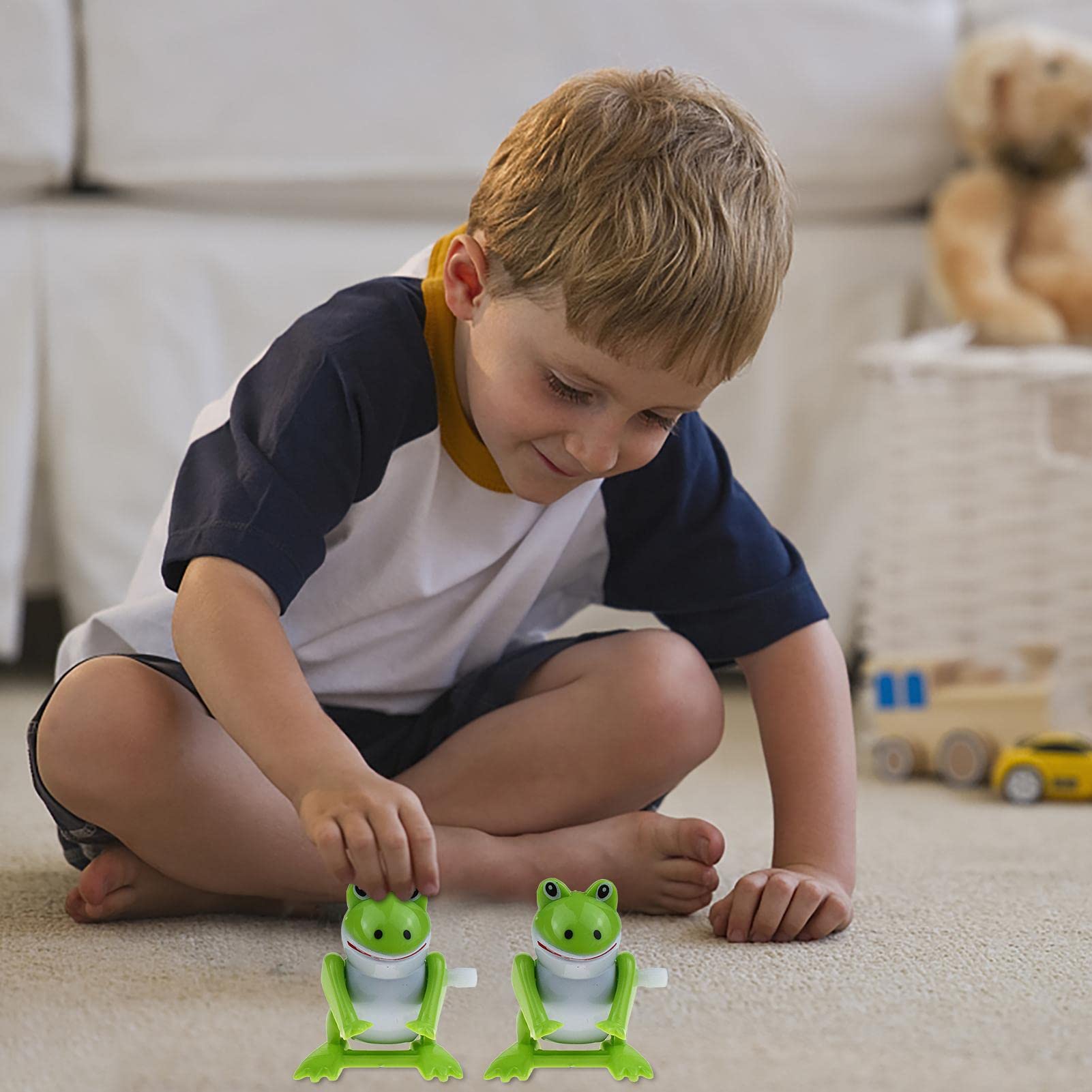 ヴィンテージトイ Cerebro De Juguete 8pcs Children Clockwork Playthings Frogs
