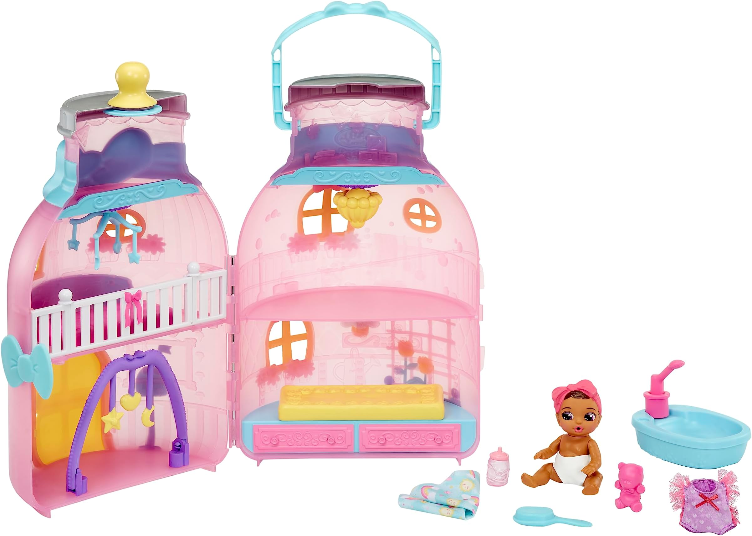 Baby Born Surprise Bottle House Playset with Exclusive Doll - Discover 20+ Surprises, 2 Levels of Play, 6 Rooms to Explore, for Kids Ages 3 and Up