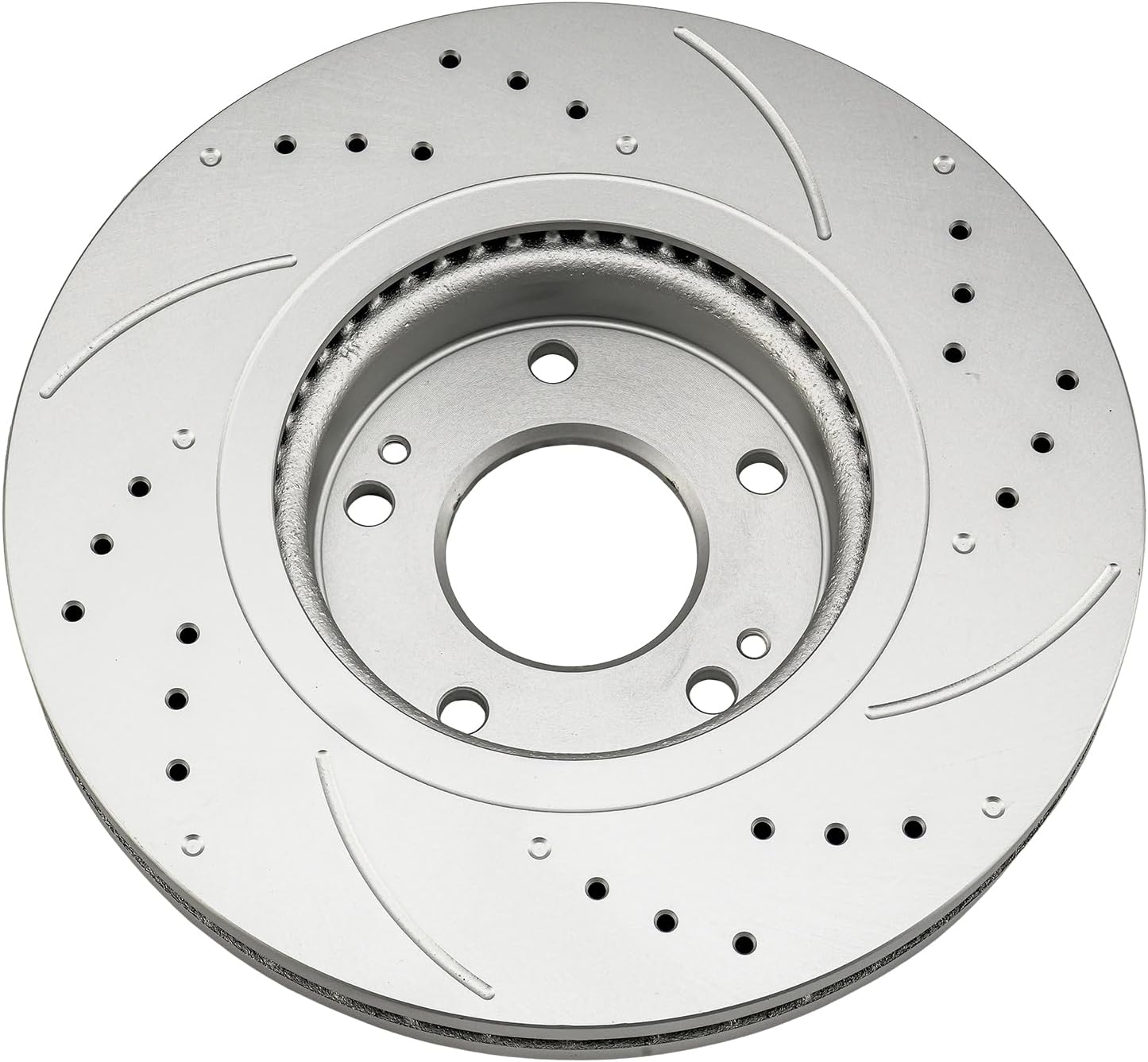 KAX 11.81in Front Disc Brake Rotors Pair Replacement for Kia Sorento 2011-2013, Hyundai Santa Fe 2010-2012, Automotive Replacement Brake Rotors