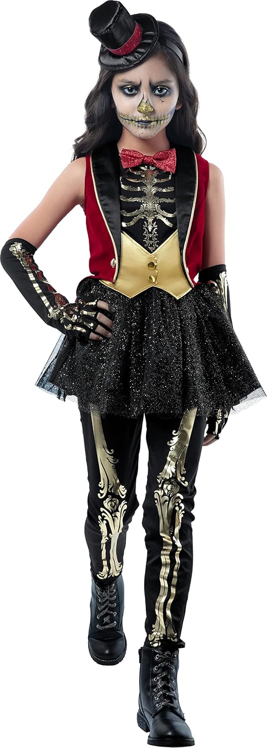 Rubies Girl's Forum Circus Skeleton Costume Dress