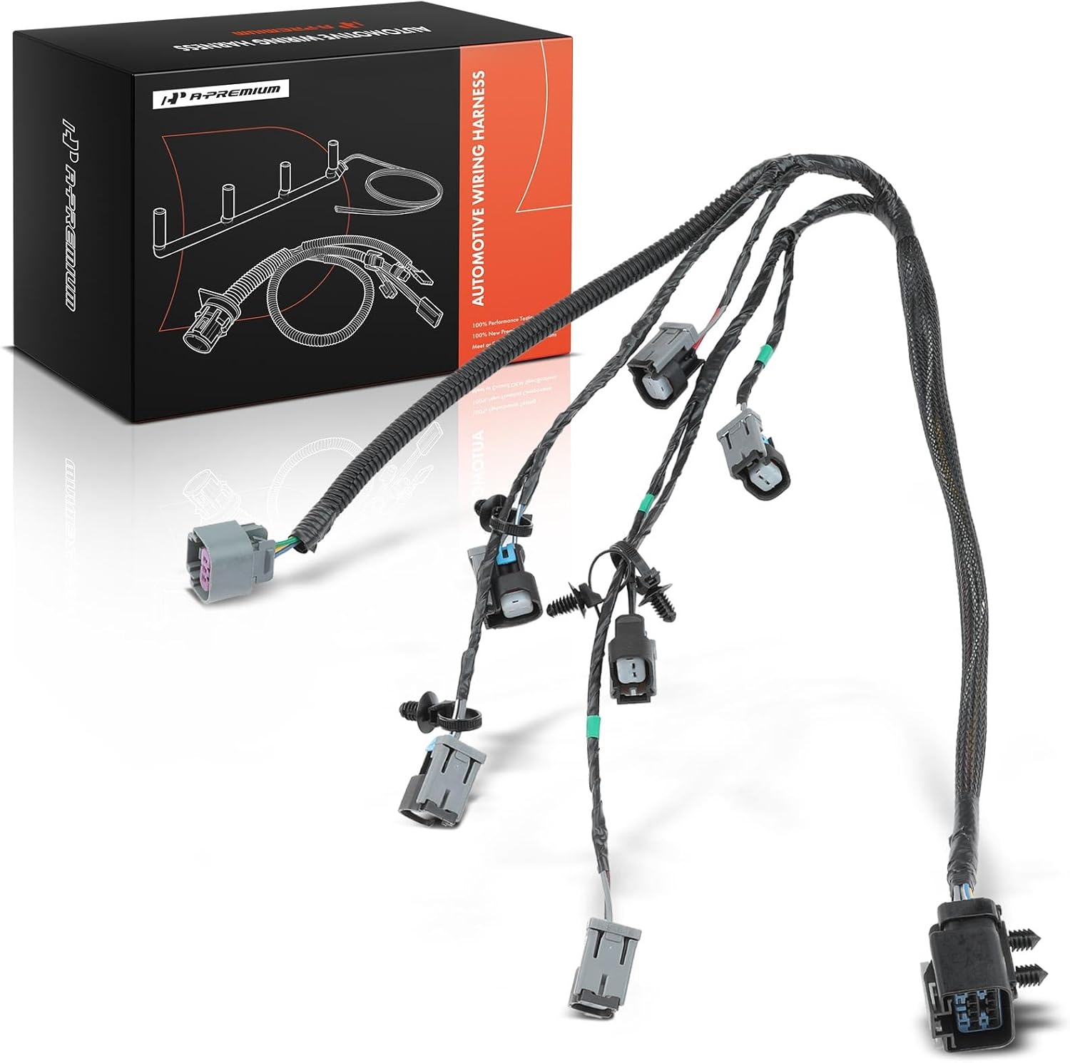 A-Premium Fuel Injector Wiring Harness Compatible with Dodge Grand Caravan Chrysler Town & Country Voyager 2001-2003 3.3L 3.8L OHV