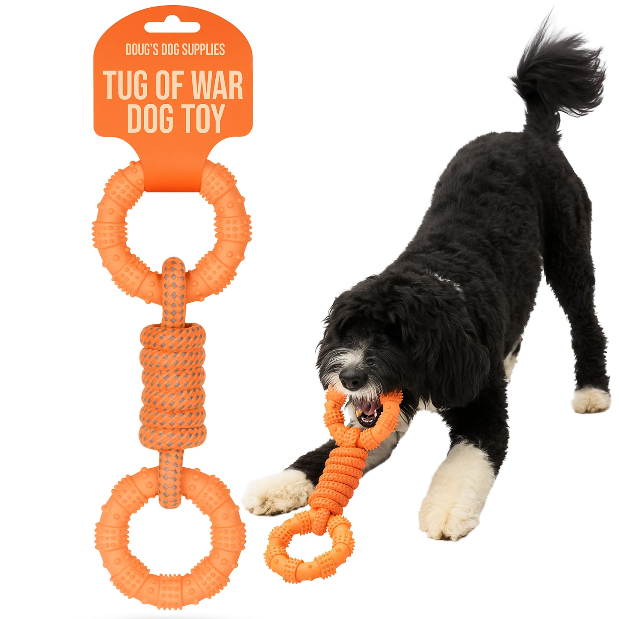 Doug's Dog Supplies Ring Rope Toy – Tug of War Toy for Medium & Large Dogs | Tug & Play Dog Toy